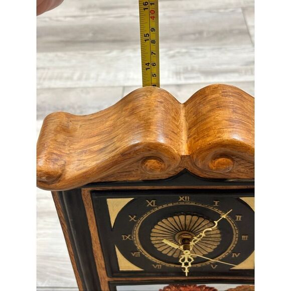 Vintage Ceramic Mantel Clock Hershey Mold Farm Mill Scene - Picture 10 of 13